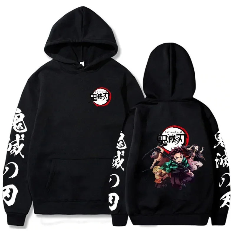  Demon Slayer Blade Warm Fleece Pullover Hoodies