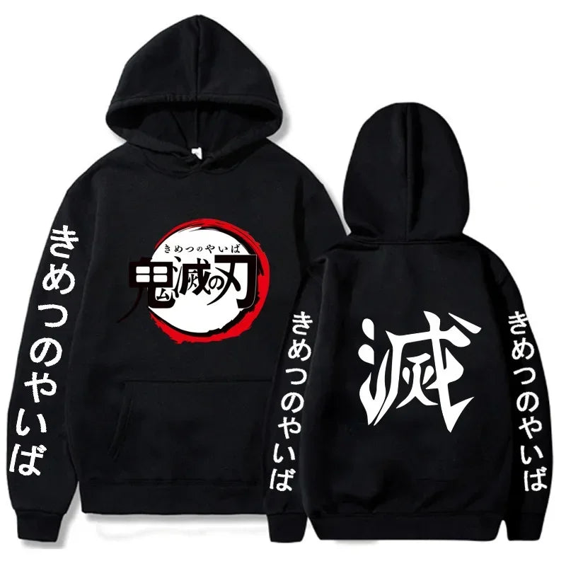  Demon Slayer Blade Warm Fleece Pullover Hoodies