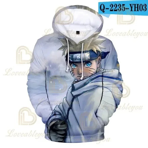 Japan Anime Red Cloud 3D Print Hoodie Black Harajuku Hoodies Casual Tracksuit Cool Tops Autumn Hoody Hoodies