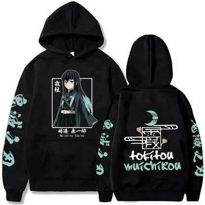  Demon Slayer Blade Warm Fleece Pullover Hoodies