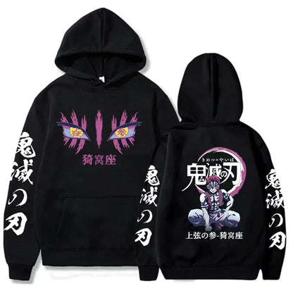  Demon Slayer Blade Warm Fleece Pullover Hoodies