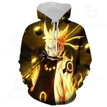 Japan Anime Red Cloud 3D Print Hoodie Black Harajuku Hoodies Casual Tracksuit Cool Tops Autumn Hoody Hoodies
