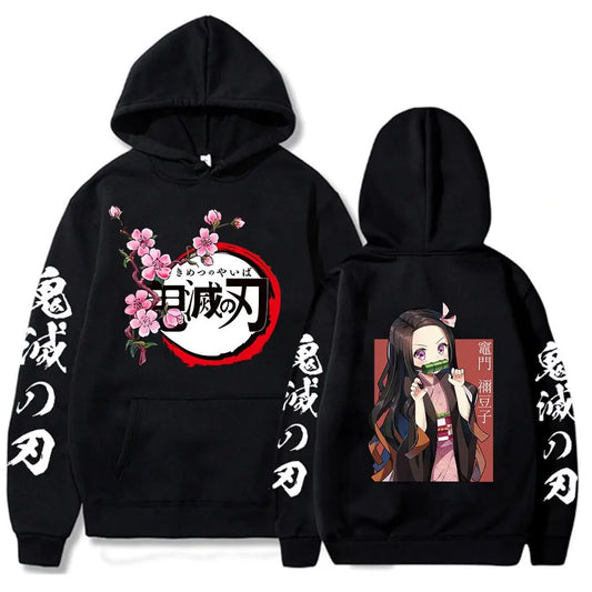  Demon Slayer Blade Warm Fleece Pullover Hoodies