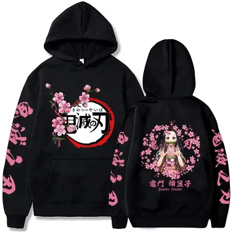  Demon Slayer Blade Warm Fleece Pullover Hoodies