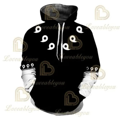 Japan Anime Red Cloud 3D Print Hoodie Black Harajuku Hoodies Casual Tracksuit Cool Tops Autumn Hoody Hoodies