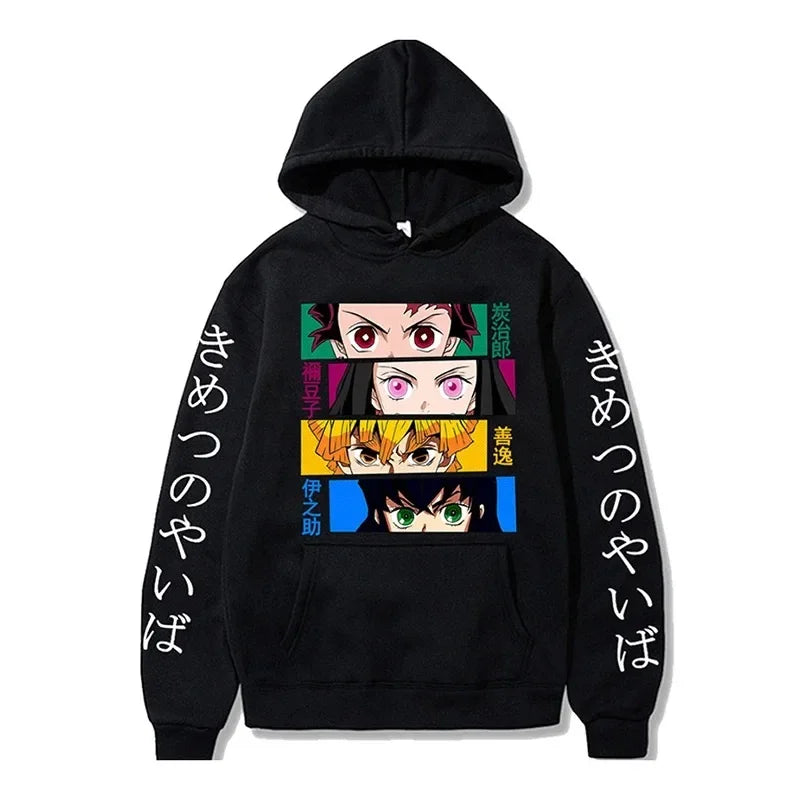  Demon Slayer Blade Warm Fleece Pullover Hoodies