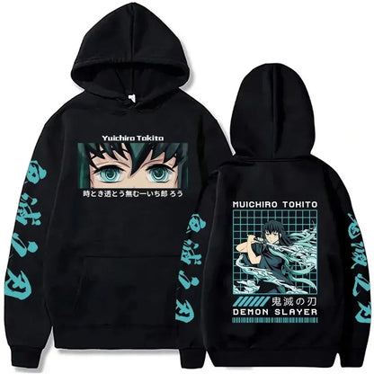  Demon Slayer Blade Warm Fleece Pullover Hoodies