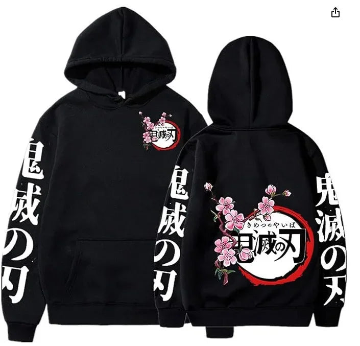  Demon Slayer Blade Warm Fleece Pullover Hoodies