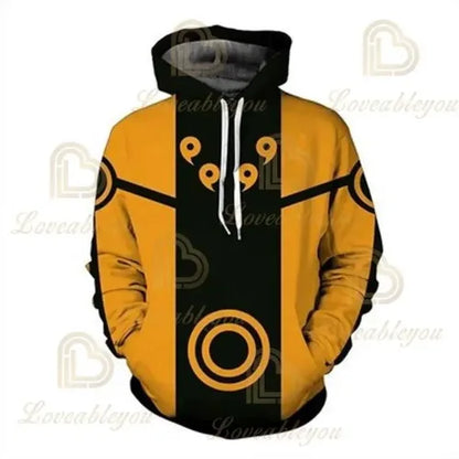 Japan Anime Red Cloud 3D Print Hoodie Black Harajuku Hoodies Casual Tracksuit Cool Tops Autumn Hoody Hoodies