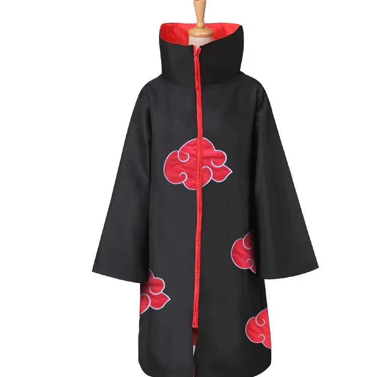 Anime Hokage Akatsuki Cosplay Ninja Costume Cloaks with Headband Pain Uchiha Itachi Sasuke Sasori Kakuzu Comic Con Clothes