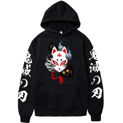  Demon Slayer Blade Warm Fleece Pullover Hoodies