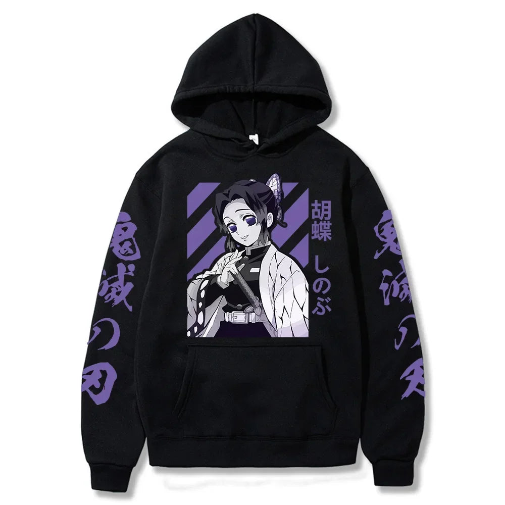  Demon Slayer Blade Warm Fleece Pullover Hoodies