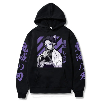  Demon Slayer Blade Warm Fleece Pullover Hoodies