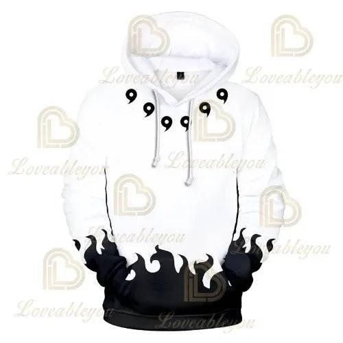 Japan Anime Red Cloud 3D Print Hoodie Black Harajuku Hoodies Casual Tracksuit Cool Tops Autumn Hoody Hoodies