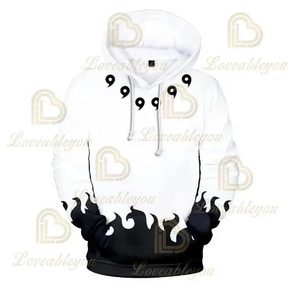 Japan Anime Red Cloud 3D Print Hoodie Black Harajuku Hoodies Casual Tracksuit Cool Tops Autumn Hoody Hoodies